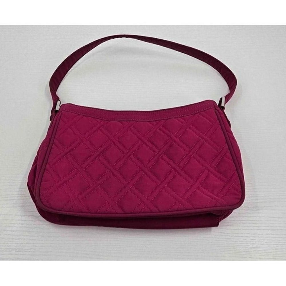 Vera Bradley Small Pink Purse Colorful Lining Sz 12" × 7" - Picture 2 of 6